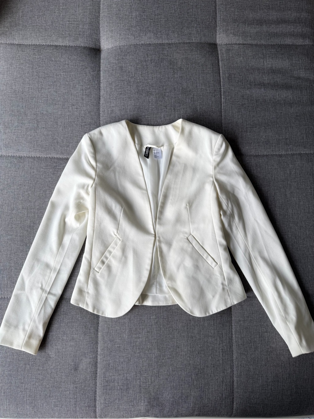 Divided Off White Open-Front Blazer Jacket
